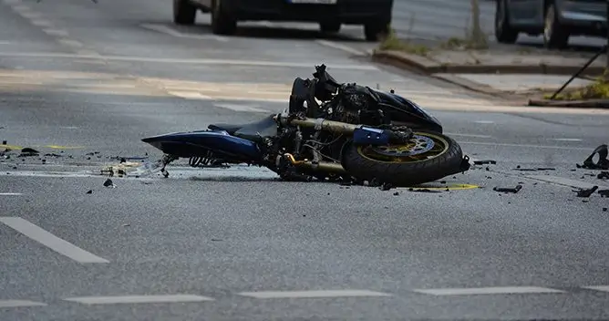 Motorcycle accident on Houston road